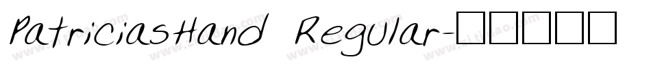 PatriciasHand Regular字体转换